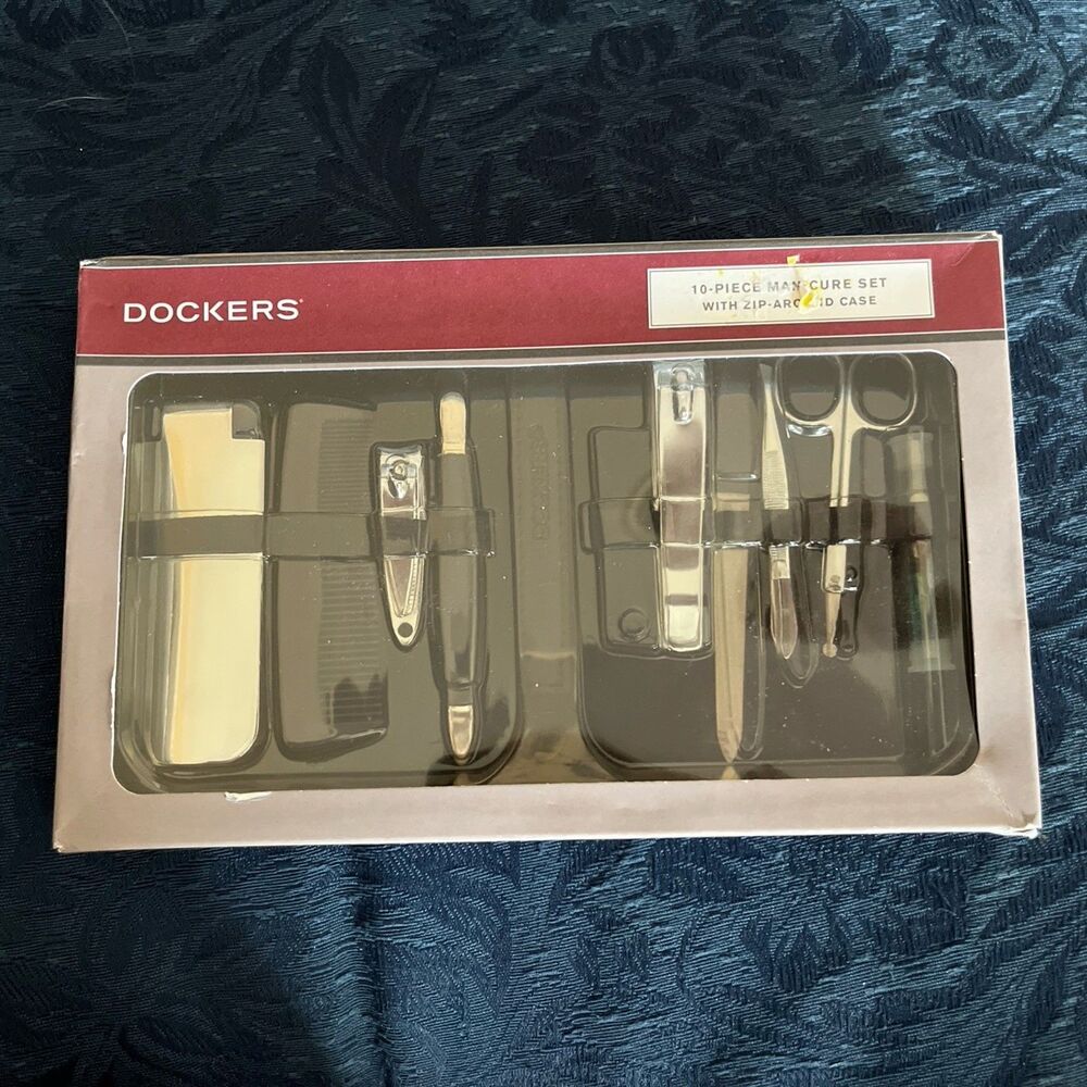 Dockers 10 Pride Manicure Set with Zip-Around Case Brand New In Box